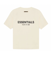 Essentials Cream Tee Back Logo