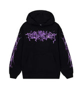 Revenge Purple Lightning Hoodie Black