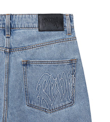 Revenge Skull Patch Denim Pant Indigo