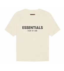 Essentials Cream Tee Back Logo