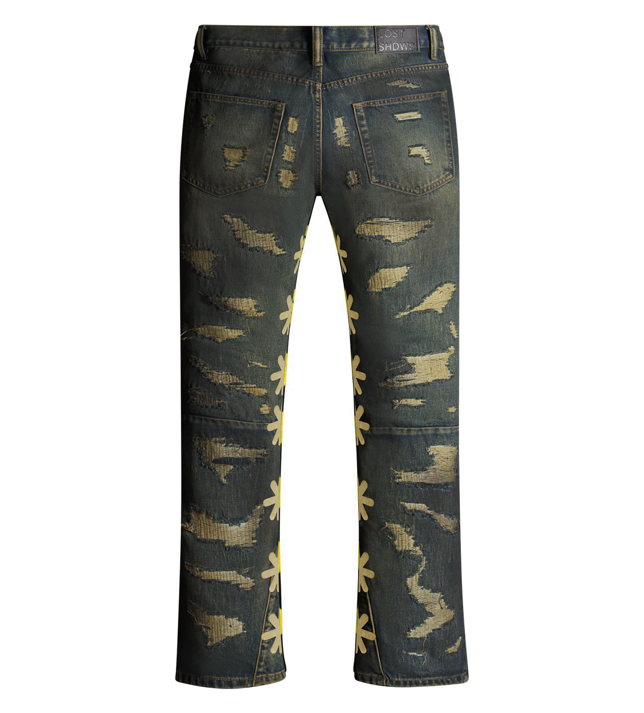 Lost Shdws Dstroy Denim Pants Bone