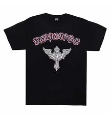 Revenge Skeleton Angel Tee Black